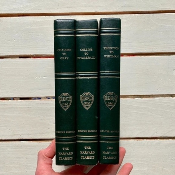 Harvard Classics | Set of 4 Poetry Hardcover Books | Chaucer to Whitman | 1930s - Picture 1 of 6